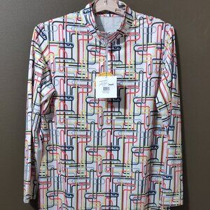 Multicolor Geometric Print Women's Top